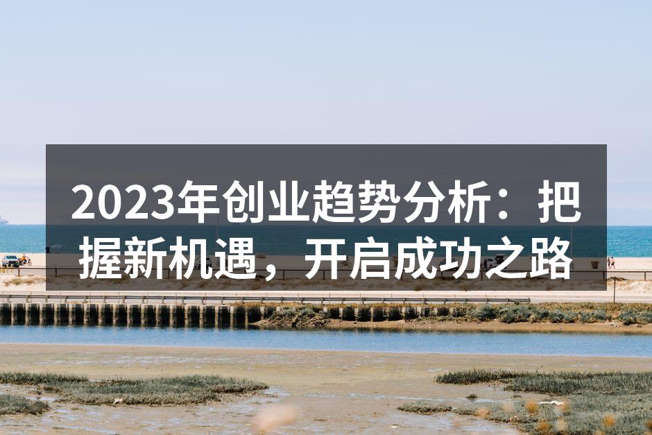 2023年创业趋势分析：把握新机遇，开启成功之路
